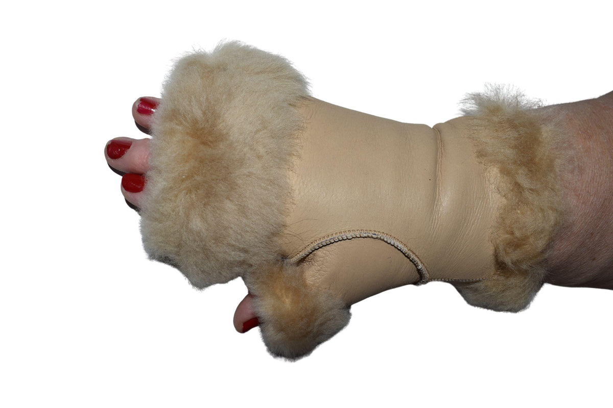 Handmade Shearling Fingerless Gloves: Genuine Sheepskin Winter Gift